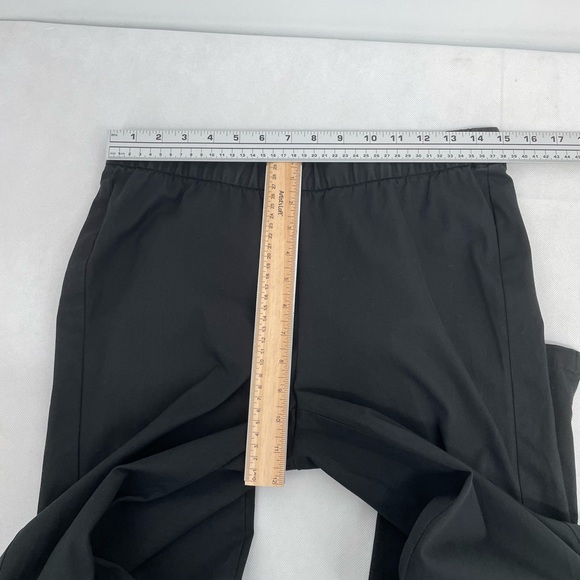 EILEEN FISHER ORGANIC COTTON ELASTIC WAIST SLIM PULL-ON PANTS SIZE S/P Black - Picture 6 of 8
